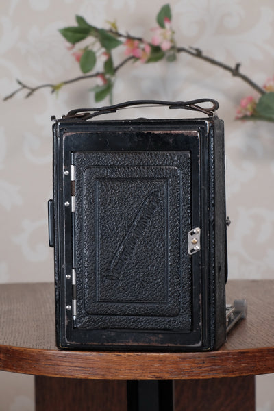 1931 Voigtlander 9x12 Camera with 6x9 120 roll film back. Freshly serviced, CLA'd!