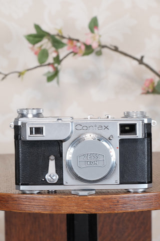 Superb! 1937 Zeiss Ikon Contax II Body, CLA'd, Freshly Serviced!