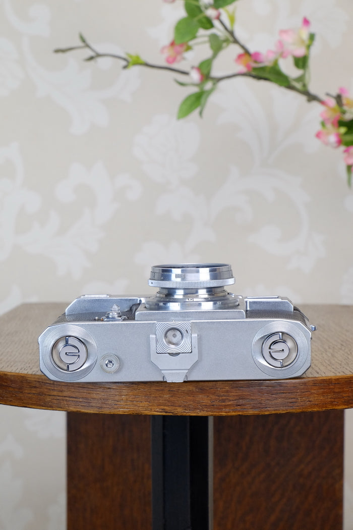 SUPERB! 1942 Zeiss Ikon Contax Camera with Zeiss 2.0/50mm lens, CLA'd, Freshly Serviced! - Zeiss-Ikon- Petrakla Classic Cameras