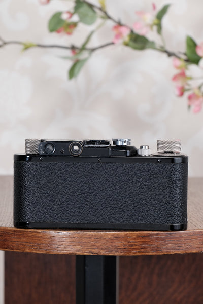 SUPERB! 1932 Black Leitz Leica III with Nickel Elmar lens,  CLA'd, Freshly Serviced! - Leitz- Petrakla Classic Cameras