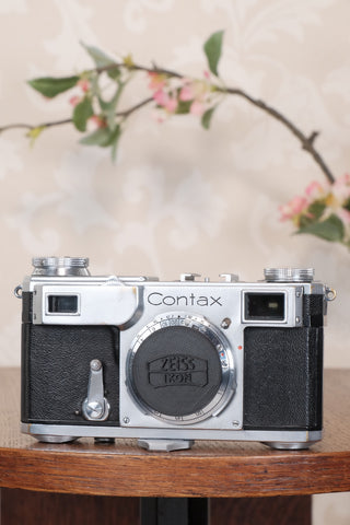 1936 Zeiss Ikon Contax II Body, CLA'd, Freshly Serviced!