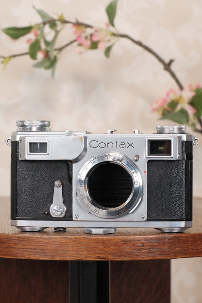 1936 Zeiss Ikon Contax II Body, CLA'd, Freshly Serviced!