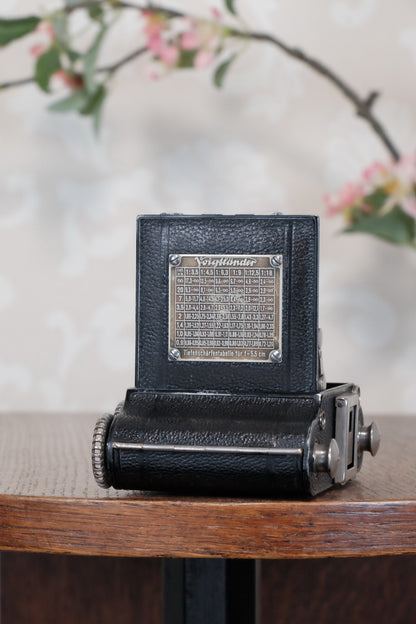 Rare! 1934 Voigtlander 3x4 Perkeo, 127 film, CLA'd, Freshly Serviced!