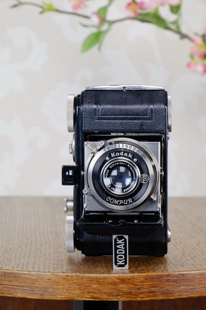 THE ORIGINAL FIRST VERSION, 1934 Black Kodak Retina, model 117, CLA'd, Freshly Serviced! - Kodak- Petrakla Classic Cameras