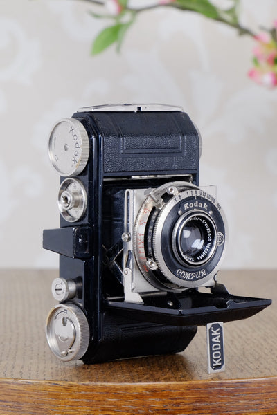 THE ORIGINAL FIRST VERSION, 1934 Black Kodak Retina, model 117, CLA'd, Freshly Serviced! - Kodak- Petrakla Classic Cameras