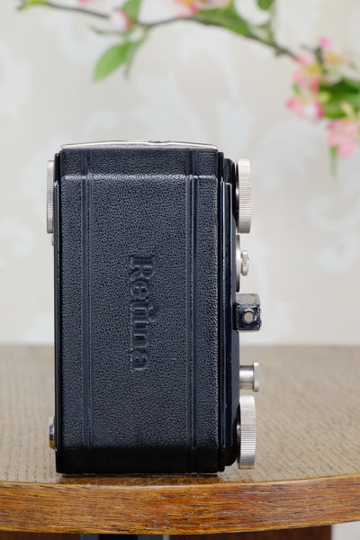 THE ORIGINAL FIRST VERSION, 1934 Black Kodak Retina, model 117, CLA'd, Freshly Serviced! - Kodak- Petrakla Classic Cameras