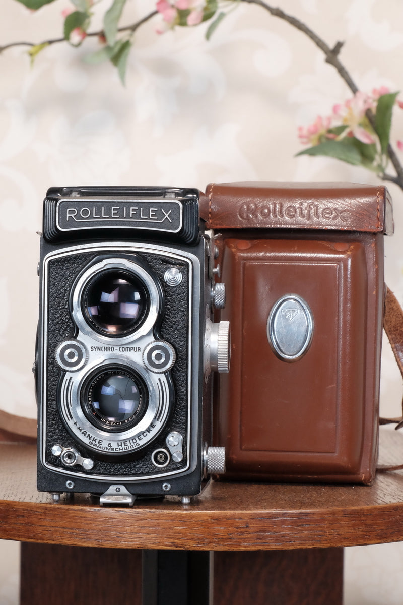Excellent 1951 Rolleiflex with coated Zeiss Opton Tessar and original ...