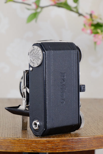 THE ORIGINAL FIRST VERSION, 1934 Black Kodak Retina, model 117, CLA'd, Freshly Serviced! - Kodak- Petrakla Classic Cameras