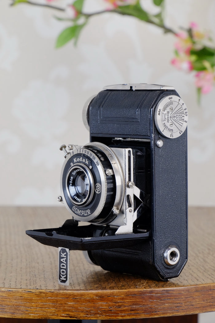 THE ORIGINAL FIRST VERSION, 1934 Black Kodak Retina, model 117, CLA'd, Freshly Serviced! - Kodak- Petrakla Classic Cameras