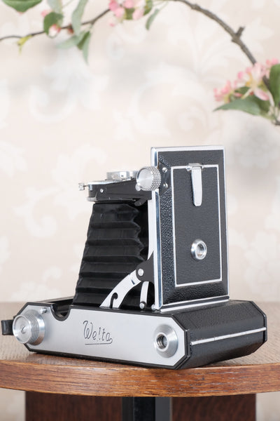 Rare! Near Mint 1937 WELTA WELTUR 6x9 Coupled Rangefinder Camera, CLA'd, Freshly serviced!