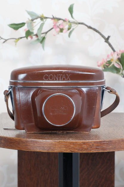 Superb! 1952 Zeiss Ikon Contax IIa with Lens and Original Leather Case. CLA'd, Freshly Serviced!
