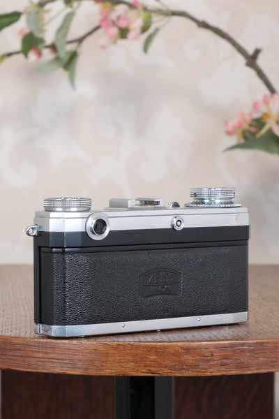 Superb! 1952 Zeiss Ikon Contax IIa with Lens and Original Leather Case. CLA'd, Freshly Serviced!