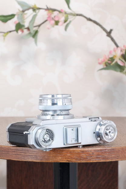 Superb! 1952 Zeiss Ikon Contax IIa with Lens and Original Leather Case. CLA'd, Freshly Serviced!
