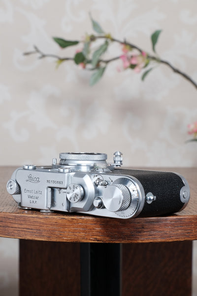 Superb! 1934 Leitz Leica III with Elmar lens & case. Freshly Serviced, CLA'd