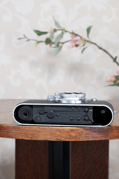Superb! 1934 Leitz Leica III with Elmar lens & case. Freshly Serviced, CLA'd