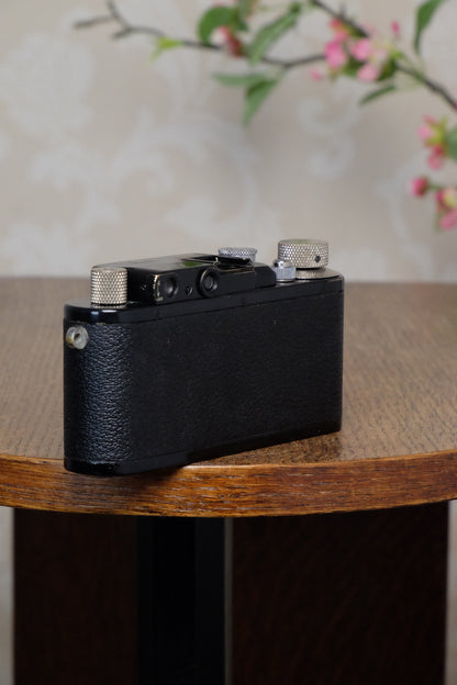 SUPERB! 1935 BLACK LEITZ LEICA III, Freshly Serviced! - Leitz- Petrakla Classic Cameras