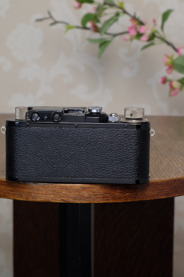 SUPERB! 1935 BLACK LEITZ LEICA III, Freshly Serviced! - Leitz- Petrakla Classic Cameras