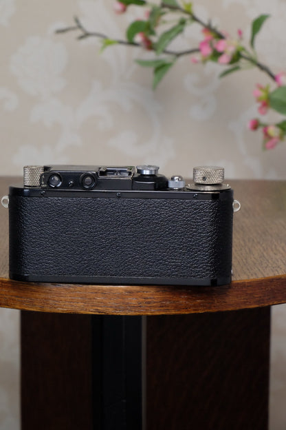 SUPERB! 1935 BLACK LEITZ LEICA III, Freshly Serviced! - Leitz- Petrakla Classic Cameras