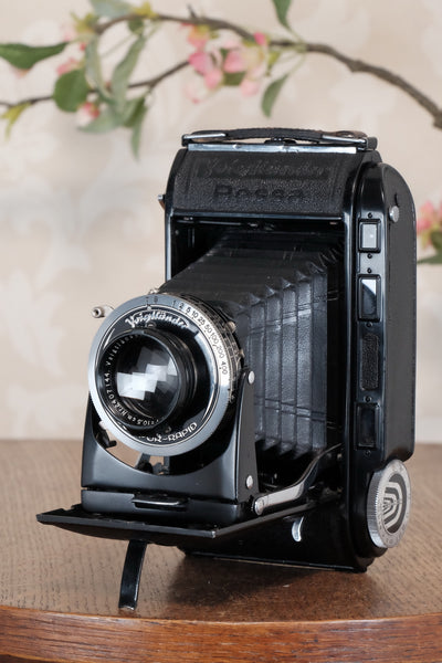 SUPERB!, 1940 Voigtlander Bessa Rangefinder with HELIAR LENS! 6x9, Freshly Serviced, CLA'd.