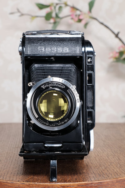 Superb Voigtlander 6x9 Black Bessa rangefinder with Heliar lens! Freshly Serviced, CLA'd.