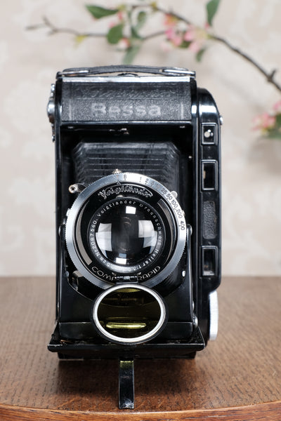 Superb Voigtlander 6x9 Black Bessa rangefinder with Heliar lens! Freshly Serviced, CLA'd.