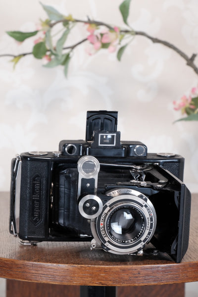 SUPERB! 1934 Zeiss Ikon Super Ikonta C, 6x9, Tessar lens and reduction mask, CLA'd, Freshly Serviced!