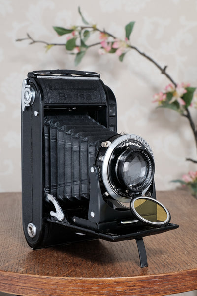 Superb Voigtlander 6x9 Black Bessa rangefinder with Heliar lens! Freshly Serviced, CLA'd.