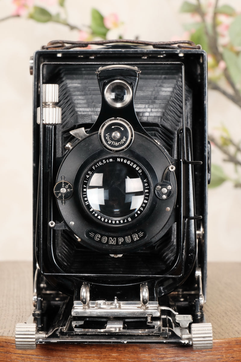 The BIG Voigtlander 10x15cm Bergheil! 10x15 Bergheil Camera with large format 165mm HELIAR LENS! Freshly serviced CLA’d - Voigtlander- Petrakla Classic Cameras