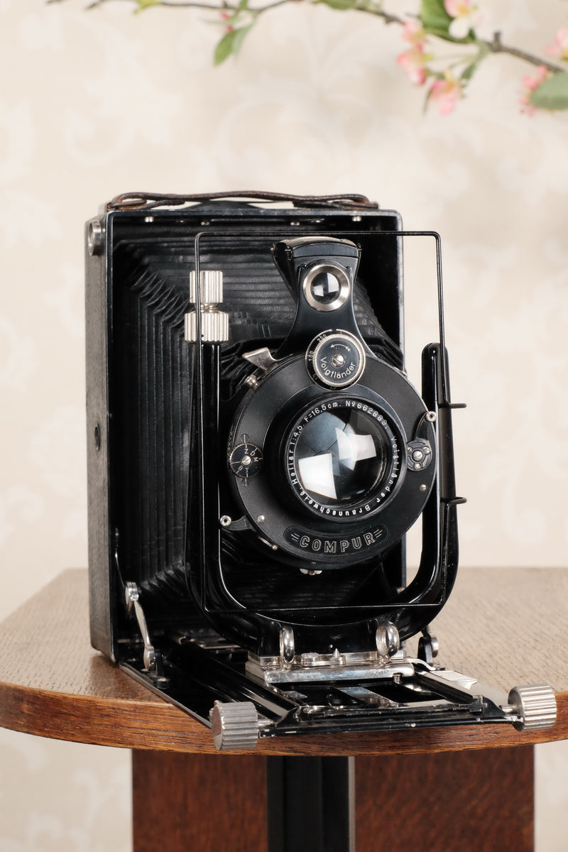 The BIG Voigtlander 10x15cm Bergheil! 10x15 Bergheil Camera with large format 165mm HELIAR LENS! Freshly serviced CLA’d - Voigtlander- Petrakla Classic Cameras