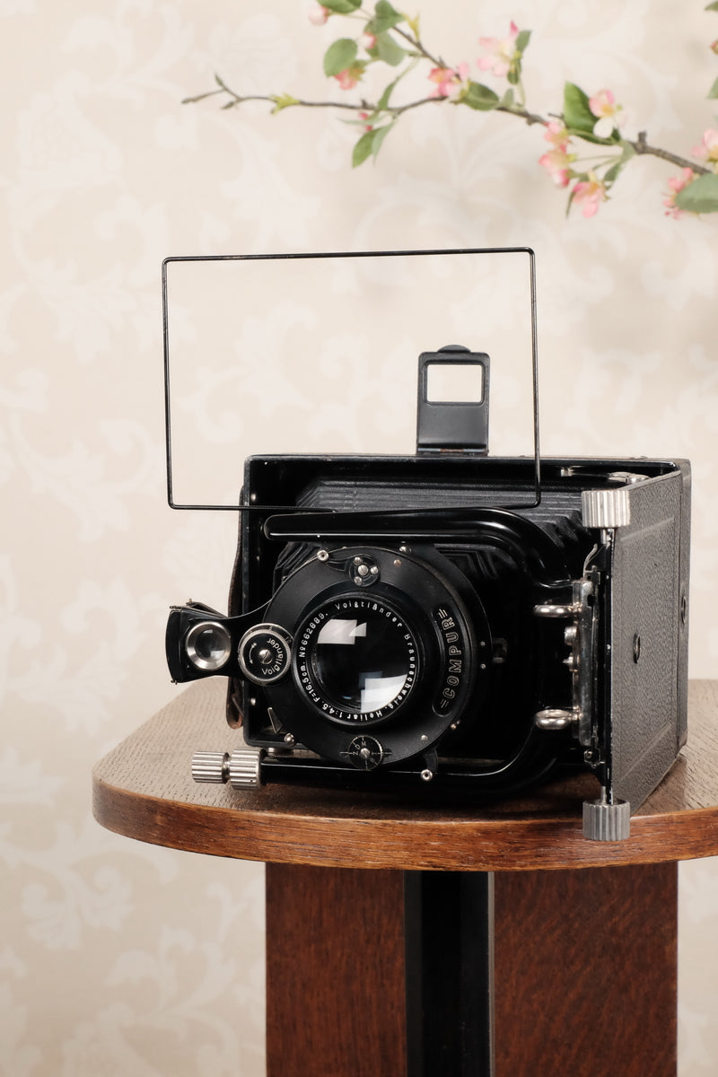 The BIG Voigtlander 10x15cm Bergheil! 10x15 Bergheil Camera with large format 165mm HELIAR LENS! Freshly serviced CLA’d - Voigtlander- Petrakla Classic Cameras