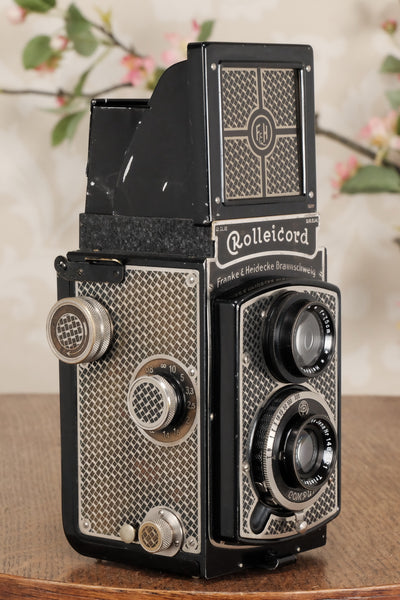 1934 Art-Deco Nickel-plated Rolleicord CLA’d, Freshly Serviced! - Frank & Heidecke- Petrakla Classic Cameras