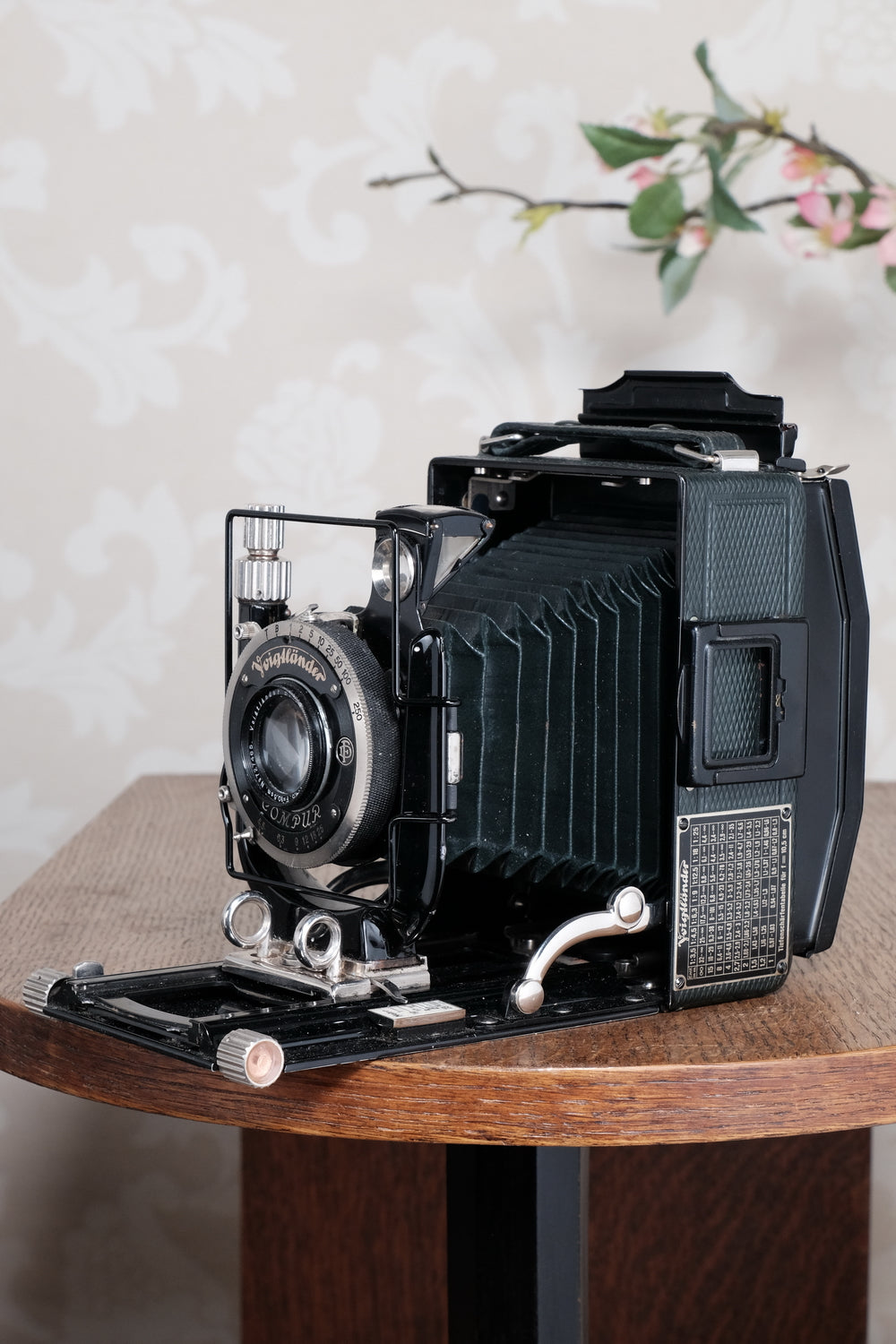 Near Mint! Rare Green Voigtlander 1934 Bergheil Camera (De Luxe) with Heliar lens and 6x9 Rada 120 roll-film back! Freshly serviced, CLA'd!