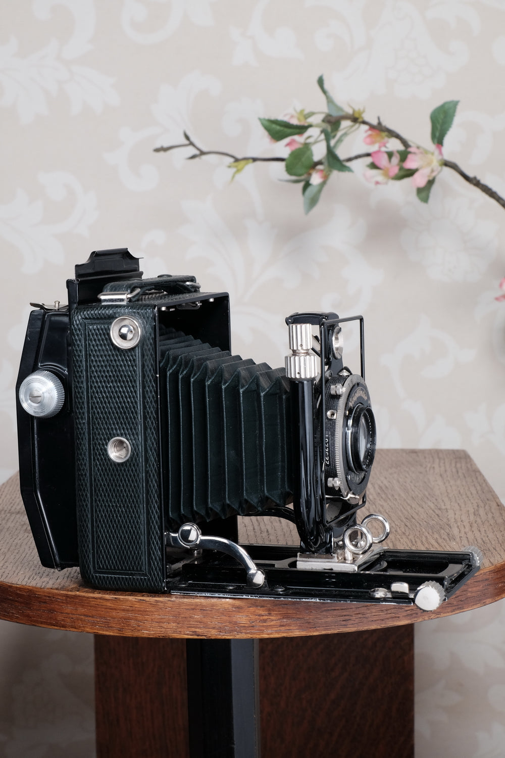 Near Mint! Rare Green Voigtlander 1934 Bergheil Camera (De Luxe) with Heliar lens and 6x9 Rada 120 roll-film back! Freshly serviced, CLA'd!