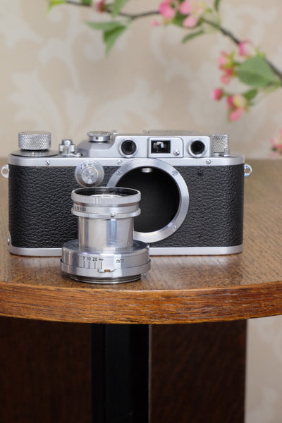 Superb! 1939 Leitz Leica IIIb, with 2.0/50mm Leitz Summar lens, Freshly Serviced! - Leitz- Petrakla Classic Cameras