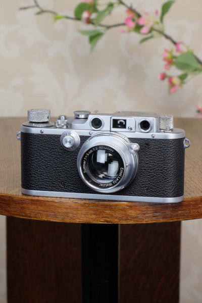 Superb! 1939 Leitz Leica IIIb, with 2.0/50mm Leitz Summar lens, Freshly Serviced! - Leitz- Petrakla Classic Cameras