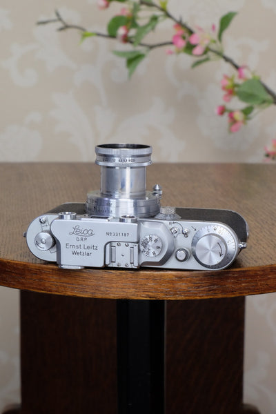 Superb! 1939 Leitz Leica IIIb, with 2.0/50mm Leitz Summar lens, Freshly Serviced! - Leitz- Petrakla Classic Cameras