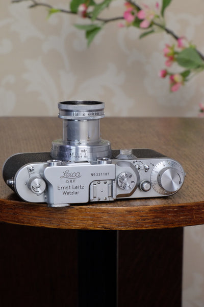 Superb! 1939 Leitz Leica IIIb, with 2.0/50mm Leitz Summar lens, Freshly Serviced! - Leitz- Petrakla Classic Cameras