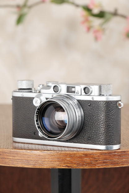 1938 Leitz Leica III with Summitar lens, CLA’d, Freshly Serviced! - Leitz- Petrakla Classic Cameras