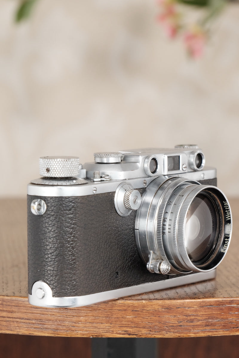 1938 Leitz Leica III with Summitar lens, CLA’d, Freshly Serviced! - Leitz- Petrakla Classic Cameras