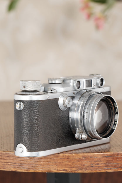1938 Leitz Leica III with Summitar lens, CLA’d, Freshly Serviced! - Leitz- Petrakla Classic Cameras