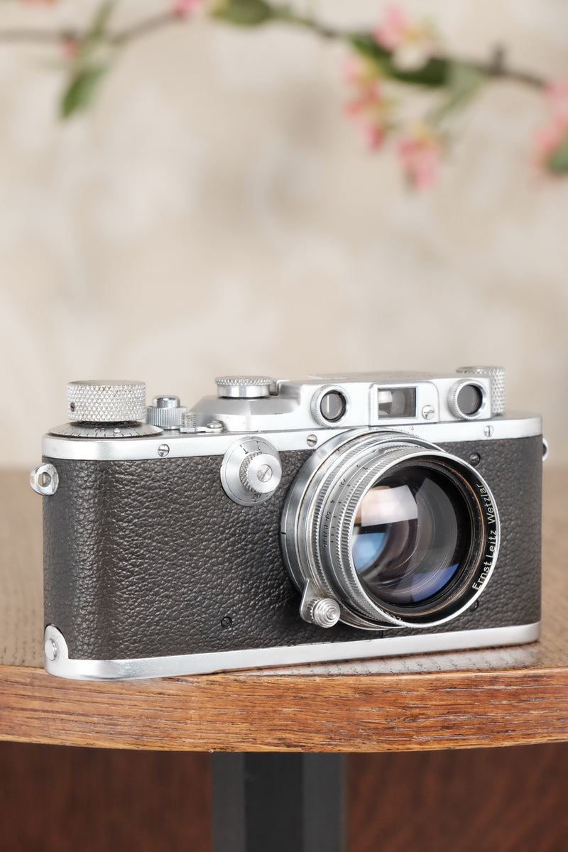 1938 Leitz Leica III with Summitar lens, CLA’d, Freshly Serviced! - Leitz- Petrakla Classic Cameras