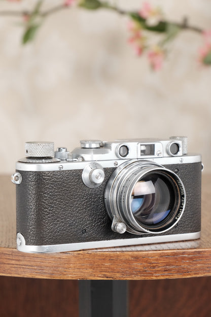 1938 Leitz Leica III with Summitar lens, CLA’d, Freshly Serviced! - Leitz- Petrakla Classic Cameras