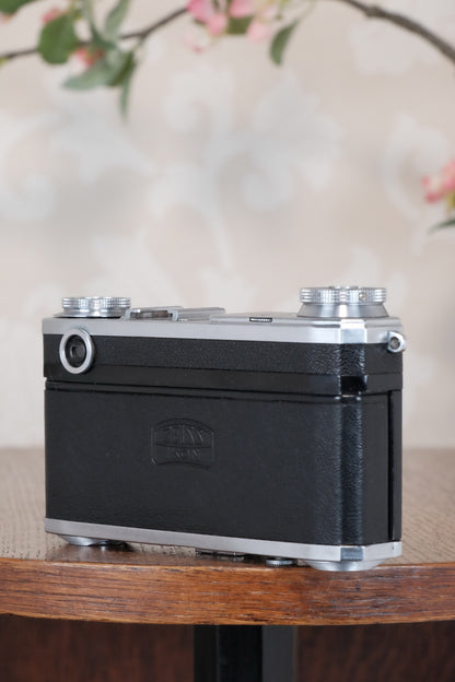 Superb! 1939 Zeiss Ikon Contax II Body and 50mm Zeiss Sonnar lens. CLA'd, Freshly Serviced!