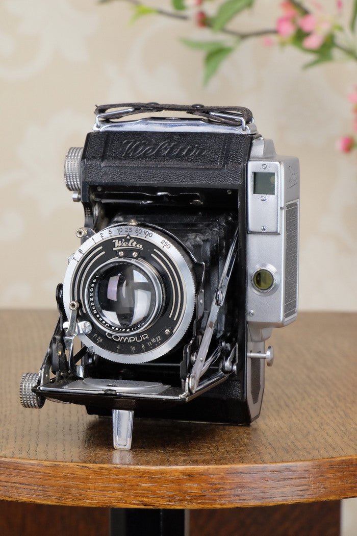 1938 WELTA WELTUR, CLA’d 6x6 Medium format, Coupled Rangefinder Camera, FRESHLY SERVICED! - Welta- Petrakla Classic Cameras