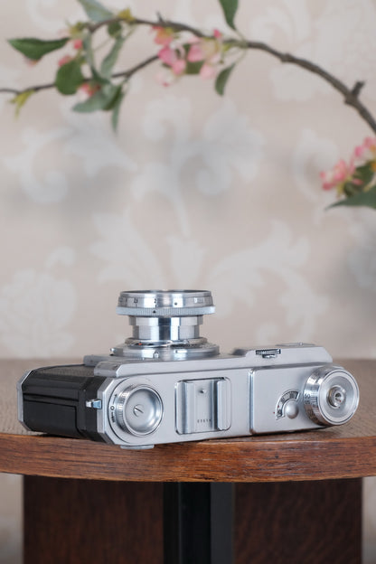 Superb! 1939 Zeiss Ikon Contax II Body and 50mm Zeiss Sonnar lens. CLA'd, Freshly Serviced!