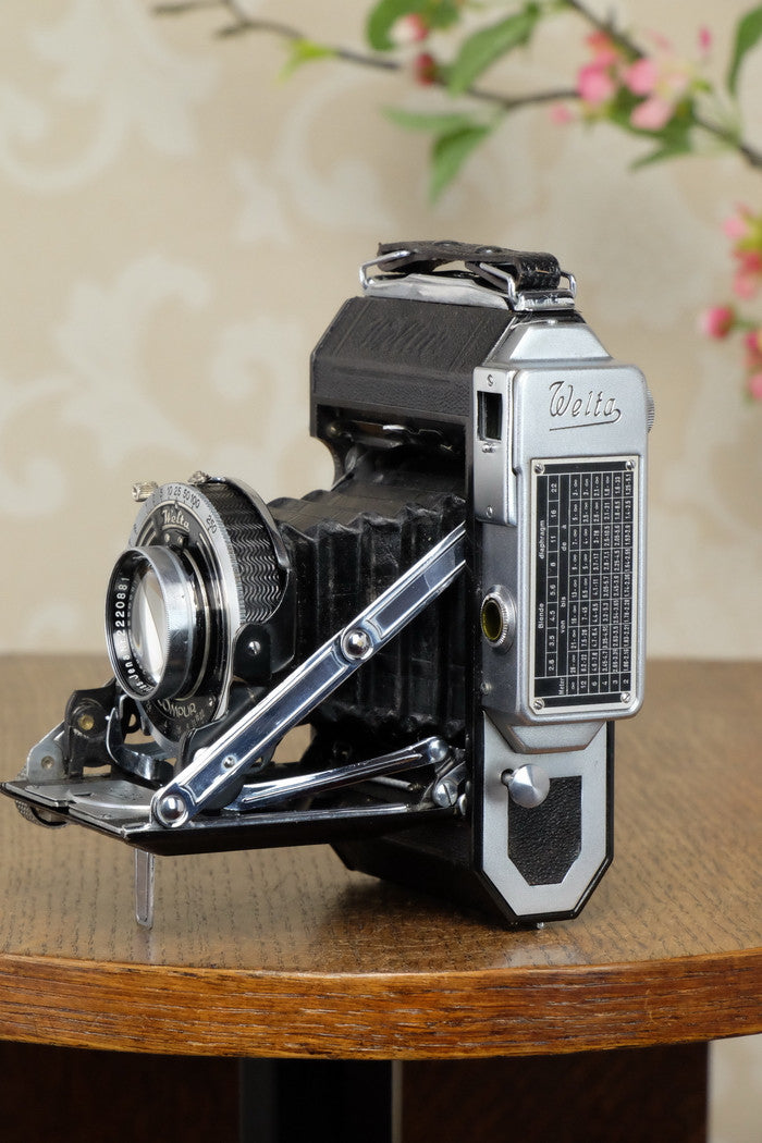 1938 WELTA WELTUR, CLA’d 6x6 Medium format, Coupled Rangefinder Camera, FRESHLY SERVICED! - Welta- Petrakla Classic Cameras