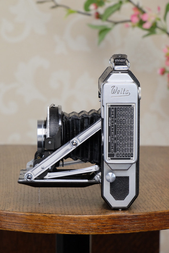 1938 WELTA WELTUR, CLA’d 6x6 Medium format, Coupled Rangefinder Camera, FRESHLY SERVICED! - Welta- Petrakla Classic Cameras