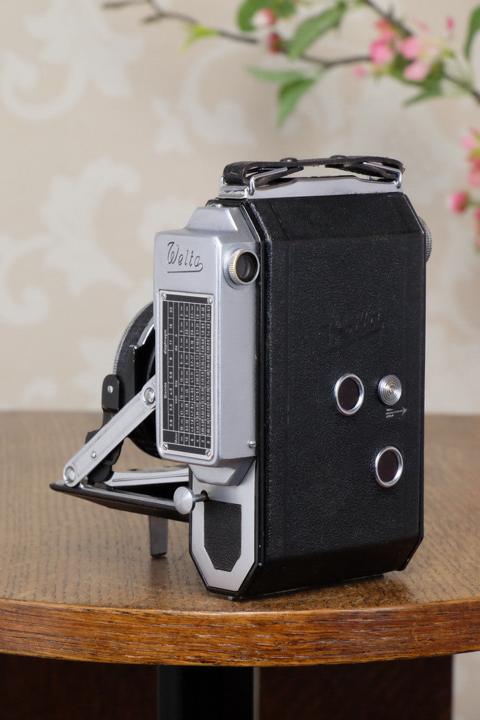 1938 WELTA WELTUR, CLA’d 6x6 Medium format, Coupled Rangefinder Camera, FRESHLY SERVICED! - Welta- Petrakla Classic Cameras