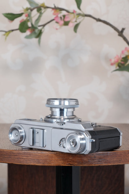 Superb! 1939 Zeiss Ikon Contax II Body and 50mm Zeiss Sonnar lens. CLA'd, Freshly Serviced!