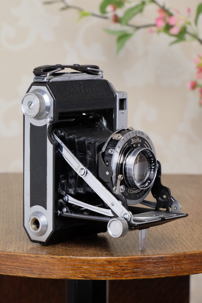 1938 WELTA WELTUR, CLA’d 6x6 Medium format, Coupled Rangefinder Camera, FRESHLY SERVICED! - Welta- Petrakla Classic Cameras